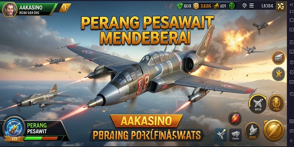 Antarmuka permainan AAKASINO yang penuh aksi dan dinamis.