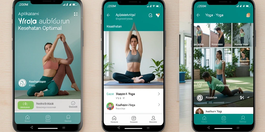 Antarmuka user-friendly dengan panduan Yoga yang jelas.