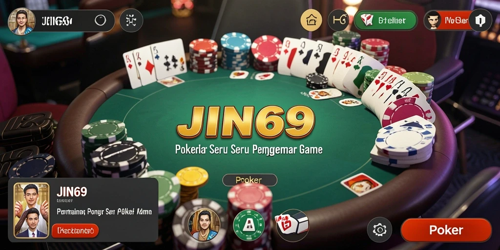 Antarmuka utama JIN69 menampilkan permainan Poker yang seru dan interaktif.