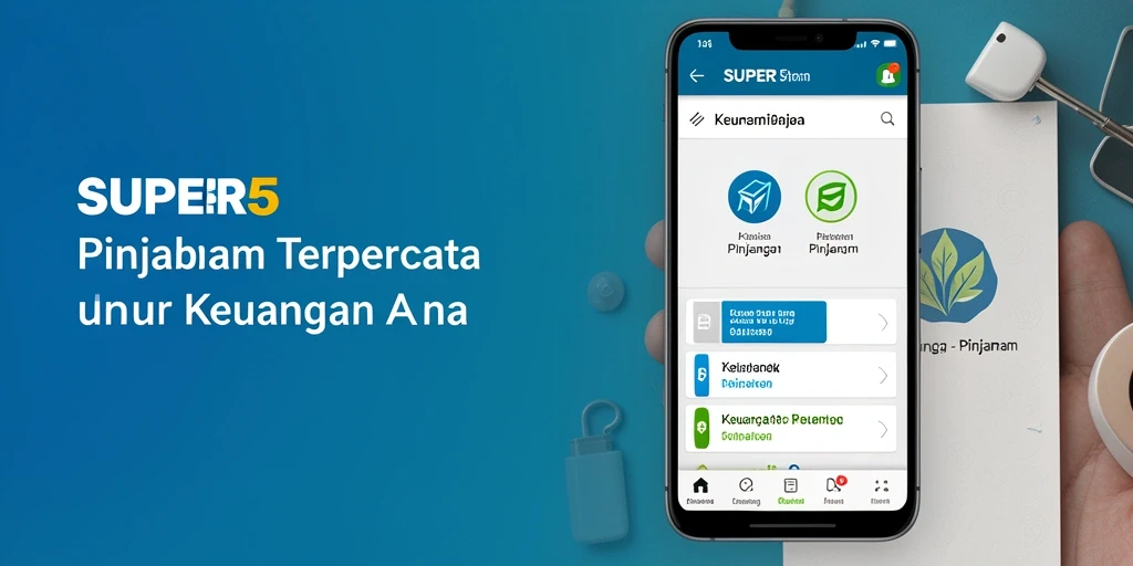 Antarmuka aplikasi SUPER5 yang sederhana dan menarik.