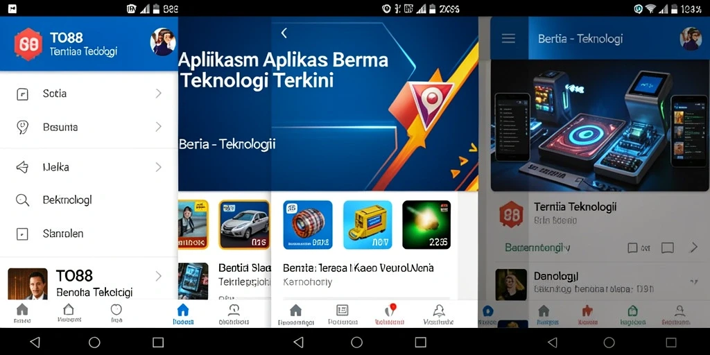 Tampilan antarmuka TO88 menampilkan berita teknologi terkini.