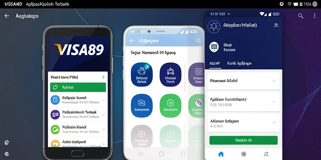 Antarmuka dan fungsi utama aplikasi Kunci Aplikasi VISA89.